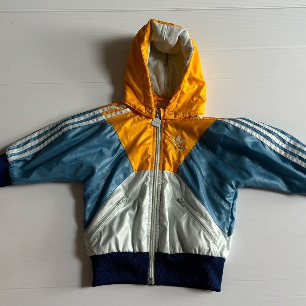 Vintage Adidas Jacket Yellow Blue White Rare
